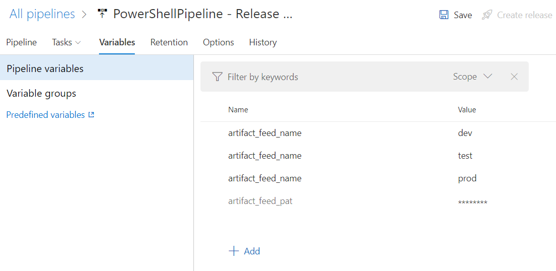 Pipeline Variables